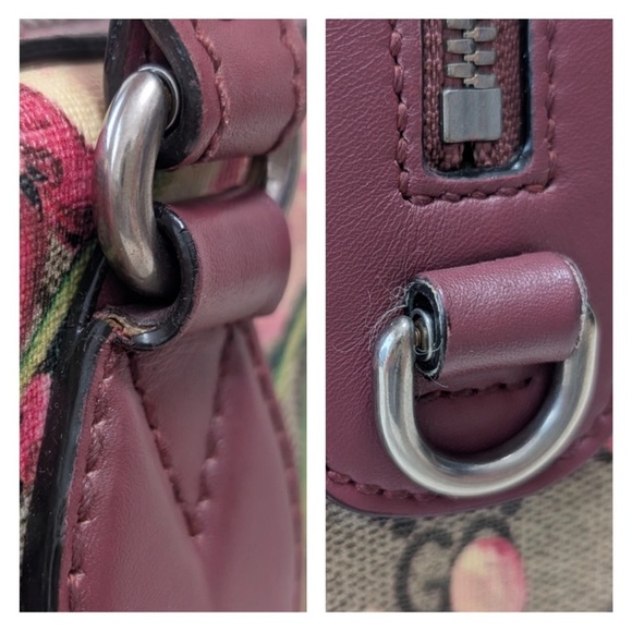 Gucci Floral Satchel Bag - Pink and Green - Picture 13 of 16